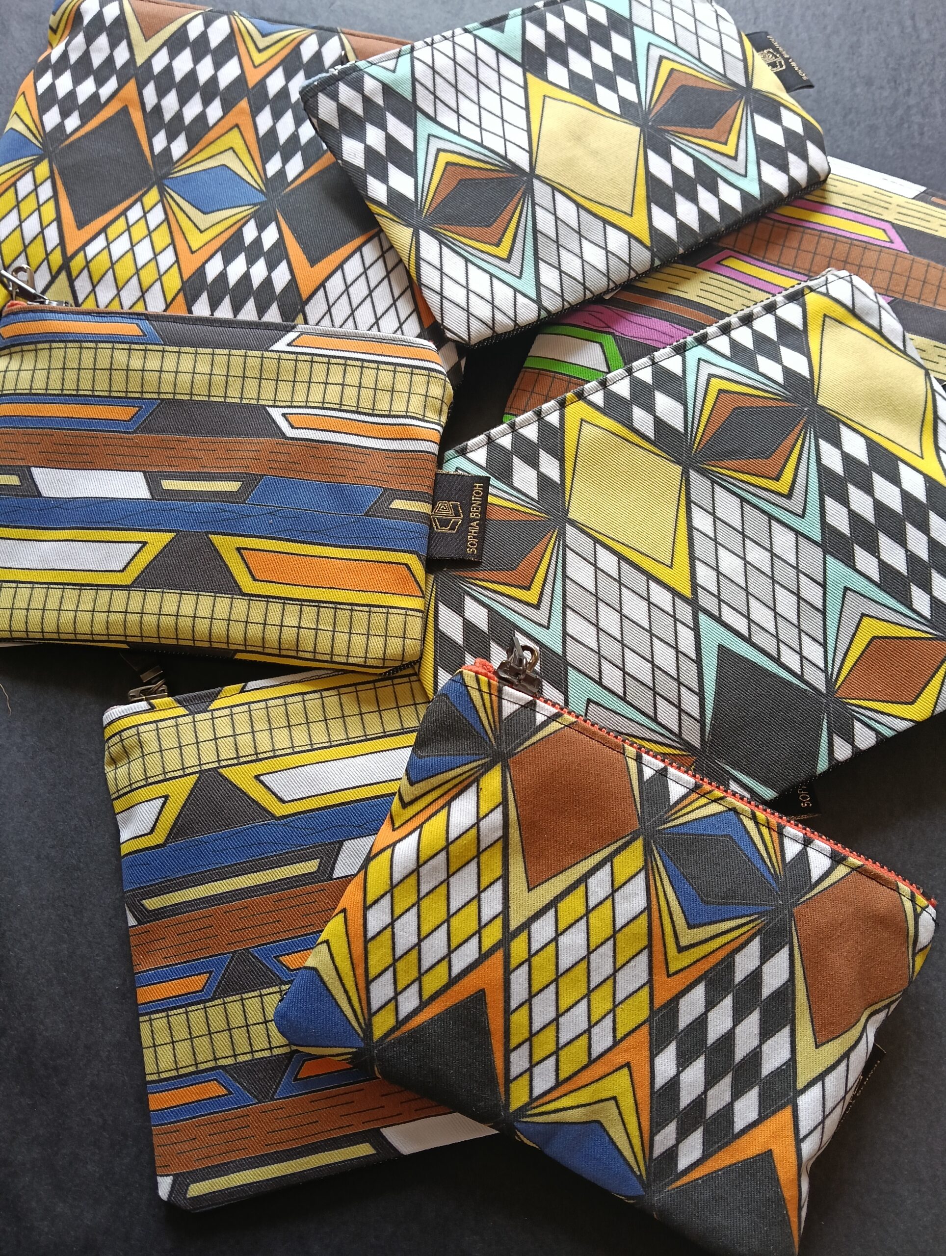 Other products : Accessorie Case medium zipp Eco cotton garbadine / Japanese denim - Afbeelding 2