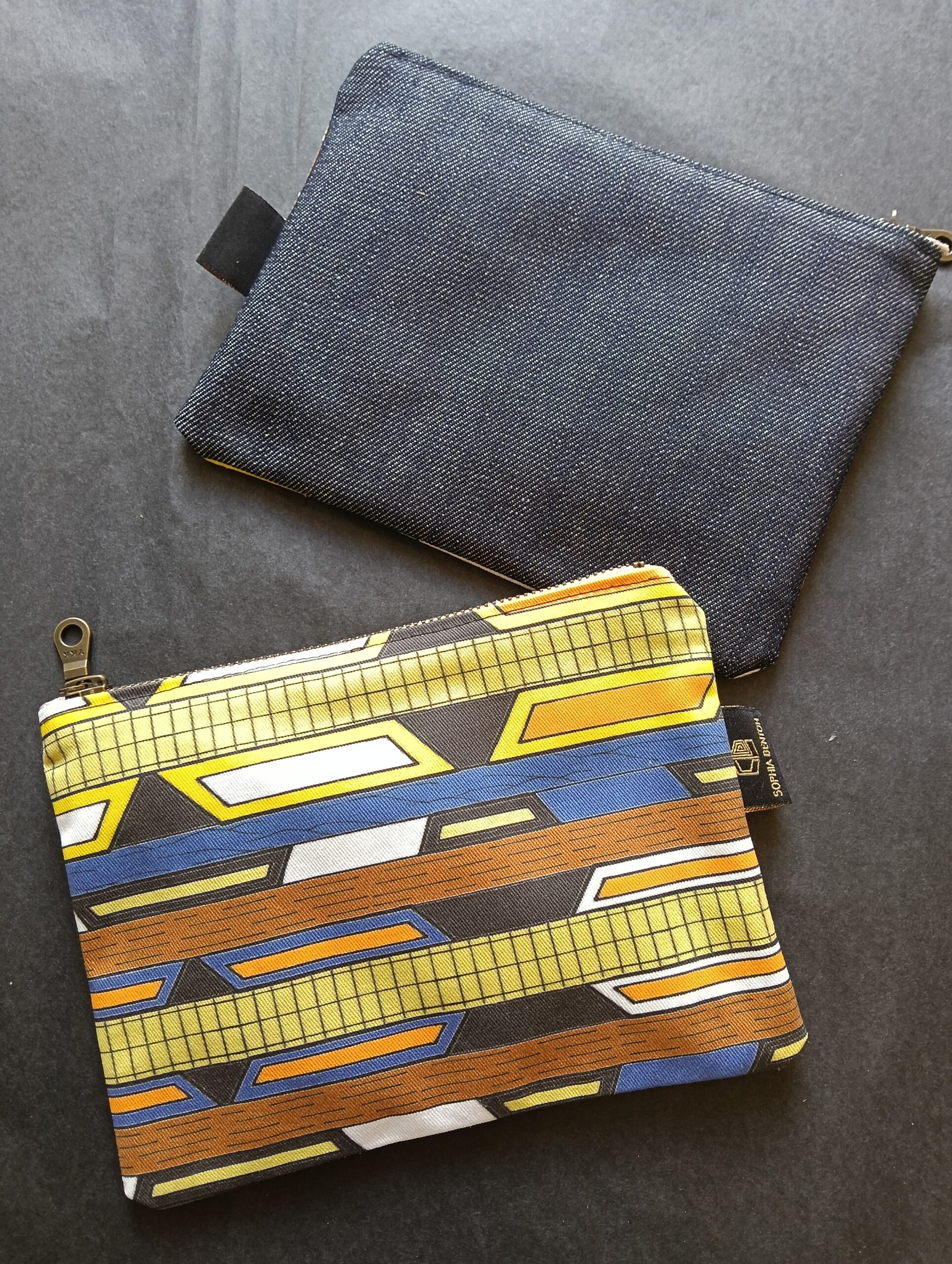 Other products : Accessorie Case medium zipp Eco cotton garbadine / Japanese denim - Afbeelding 3