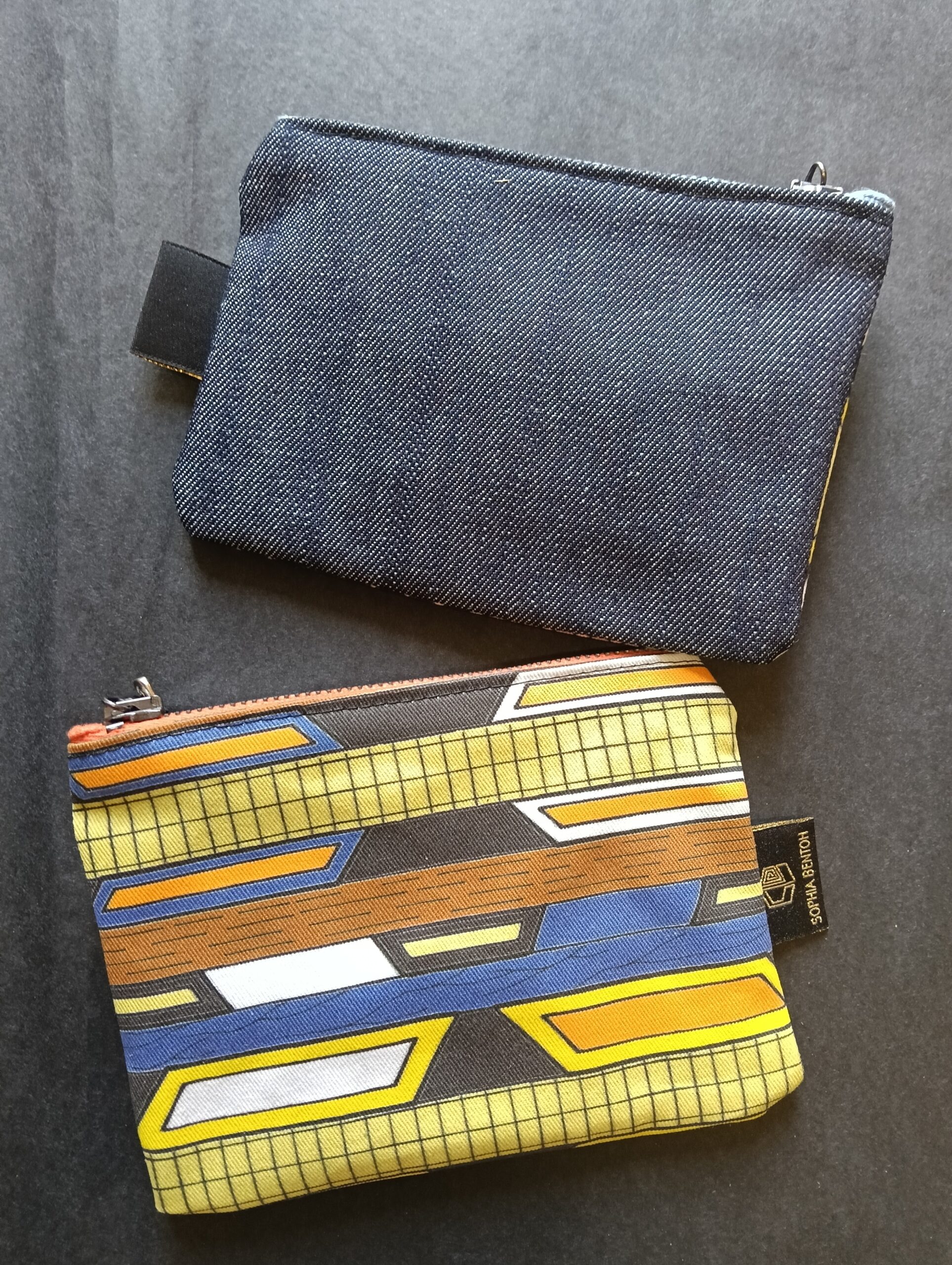 Other products : Accessorie Case small zipp Eco cotton garbadine / Japanese denim - Afbeelding 3