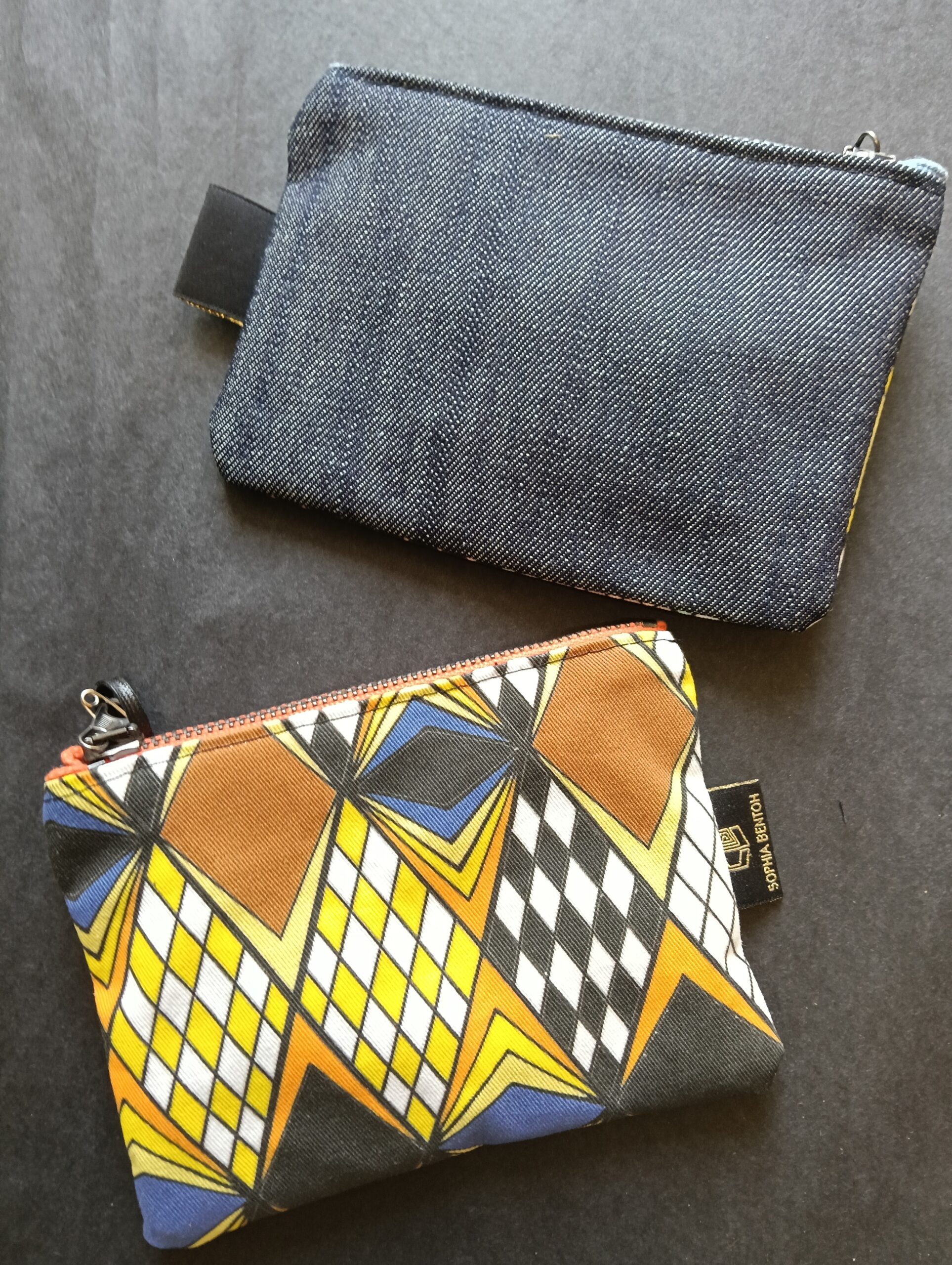 Other products : Accessorie Case small zipp Eco cotton garbadine / Japanese denim - Afbeelding 4