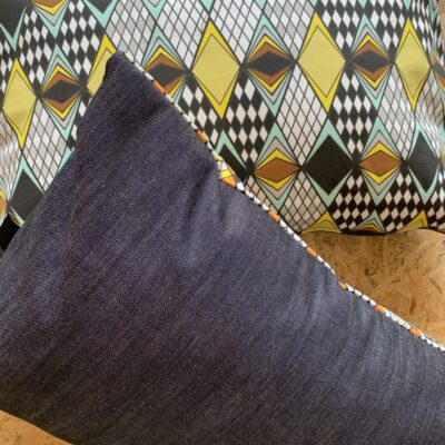 Zone : Other products : Interior accessorie Pillow eco Cotton garbadine / Japanese denim 35 x 50 cm