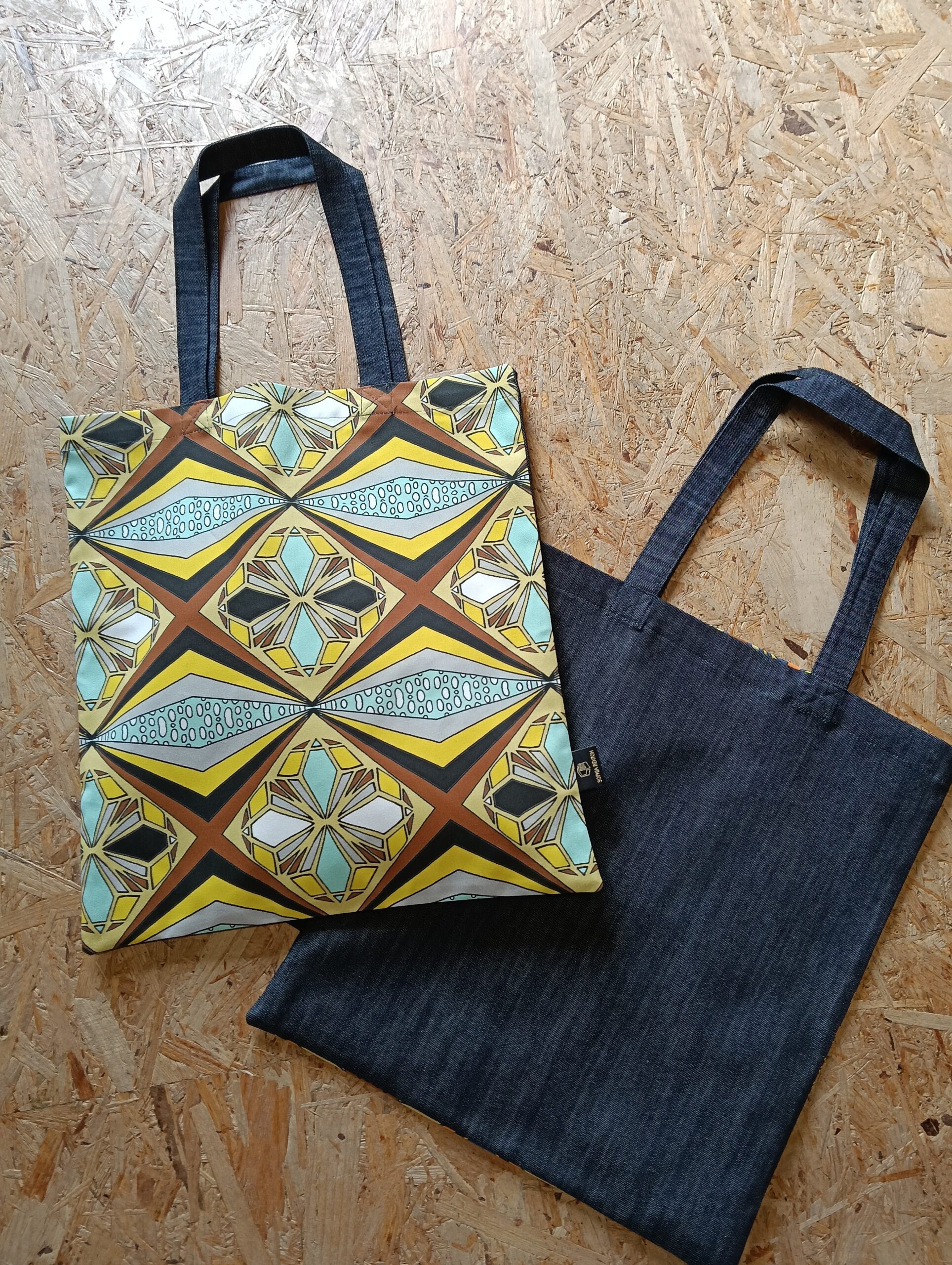 Other products : Accessorie Tote Bag eco cotton garbadine / Japanese denim - Afbeelding 6