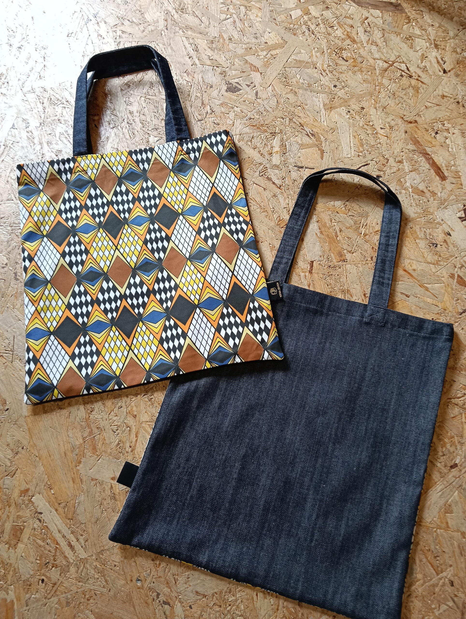 Other products : Accessorie Tote Bag eco cotton garbadine / Japanese denim - Afbeelding 3