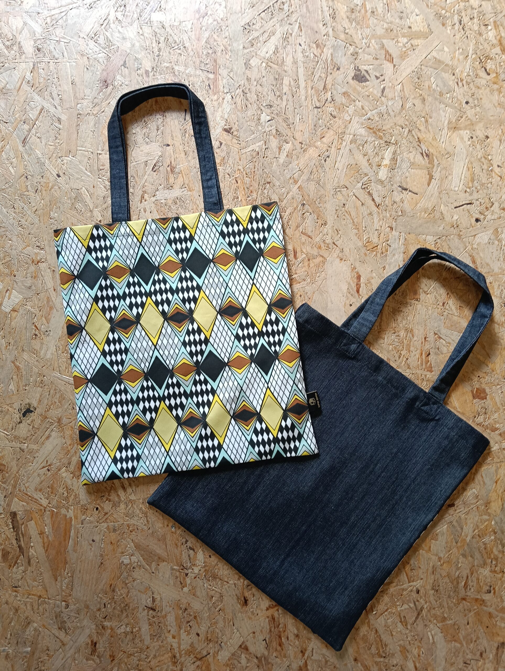 Other products : Accessorie Tote Bag eco cotton garbadine / Japanese denim - Afbeelding 4